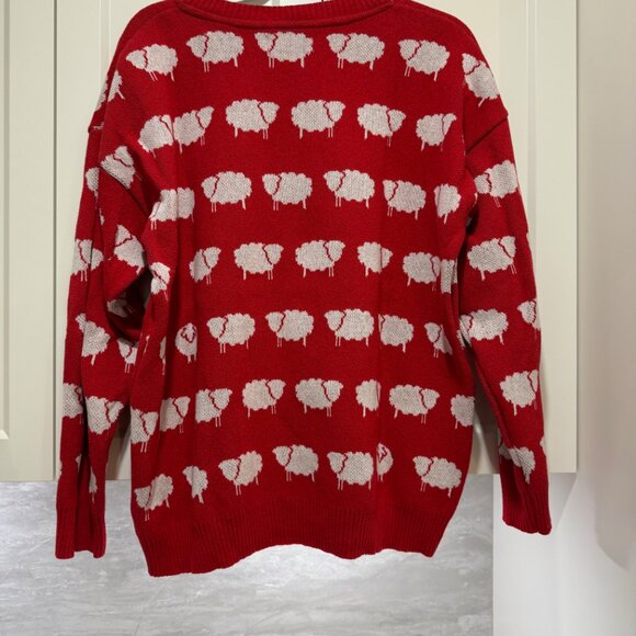 Princess Diana HOLY SHEEP Cotton Country Sweater - Picture 2 of 2